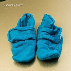 June and January Peacock Teal Baby Bootie XS